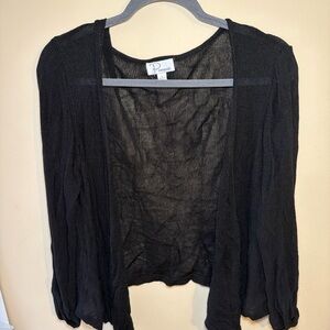 Elegant Black Open-Front Shrug